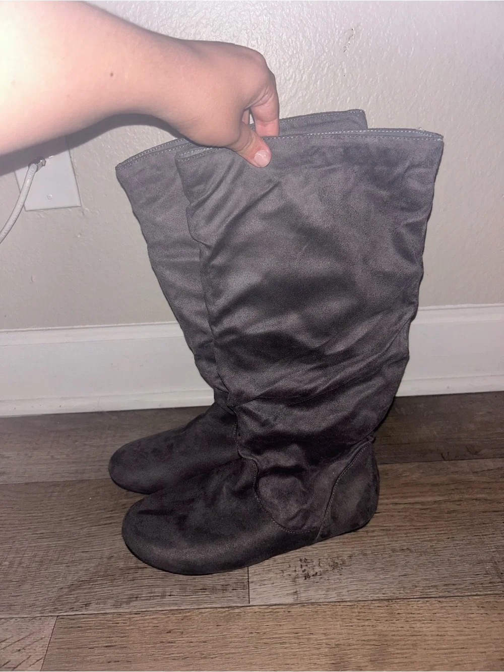 Women's Tall Casual Slouch Boot - Gray